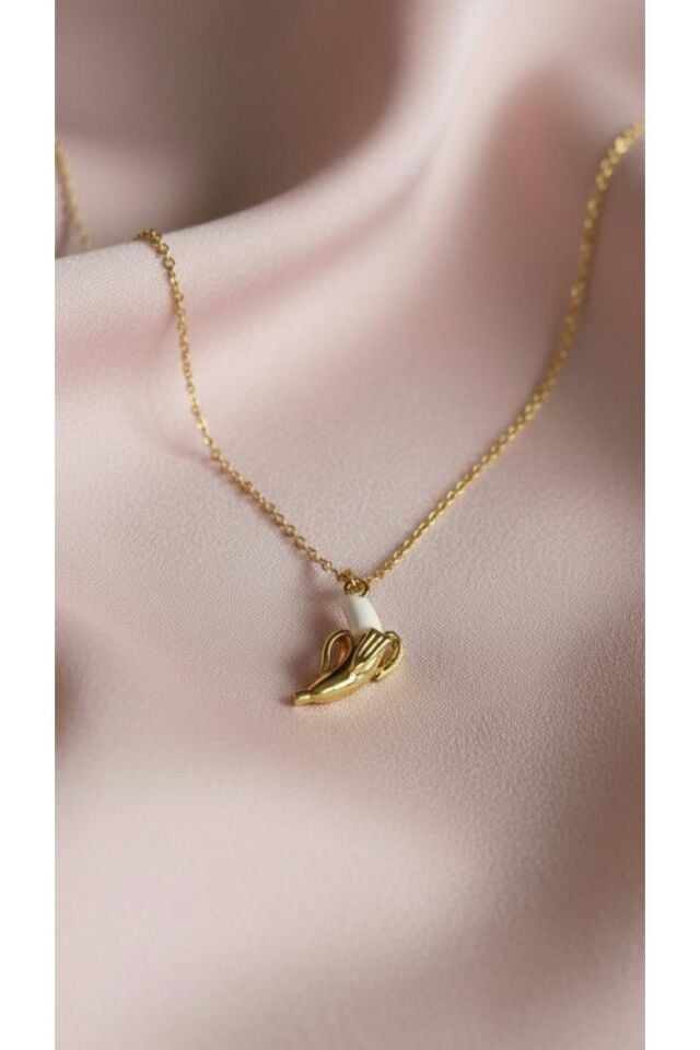 Minimal Muz Şans Kolyesi