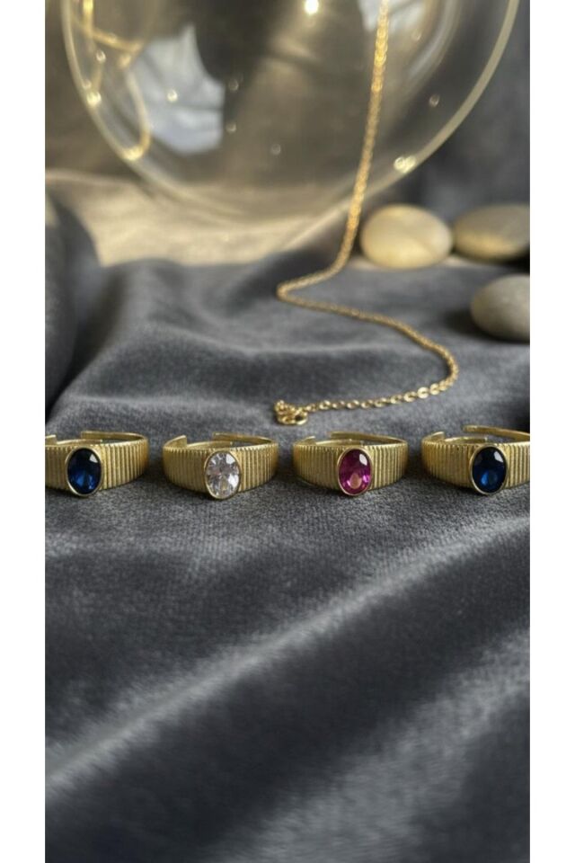 Antik Line Garnet Taşlı Yüzük