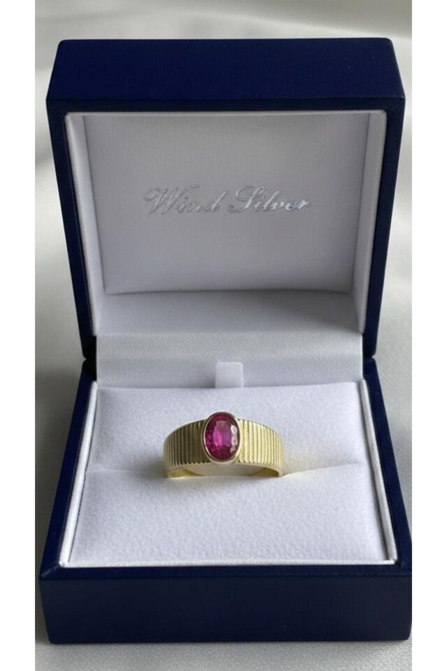 Antik Line Garnet Taşlı Yüzük