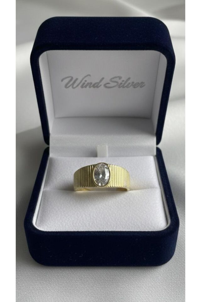 Antik Line Beyaz Taşlı Yüzük