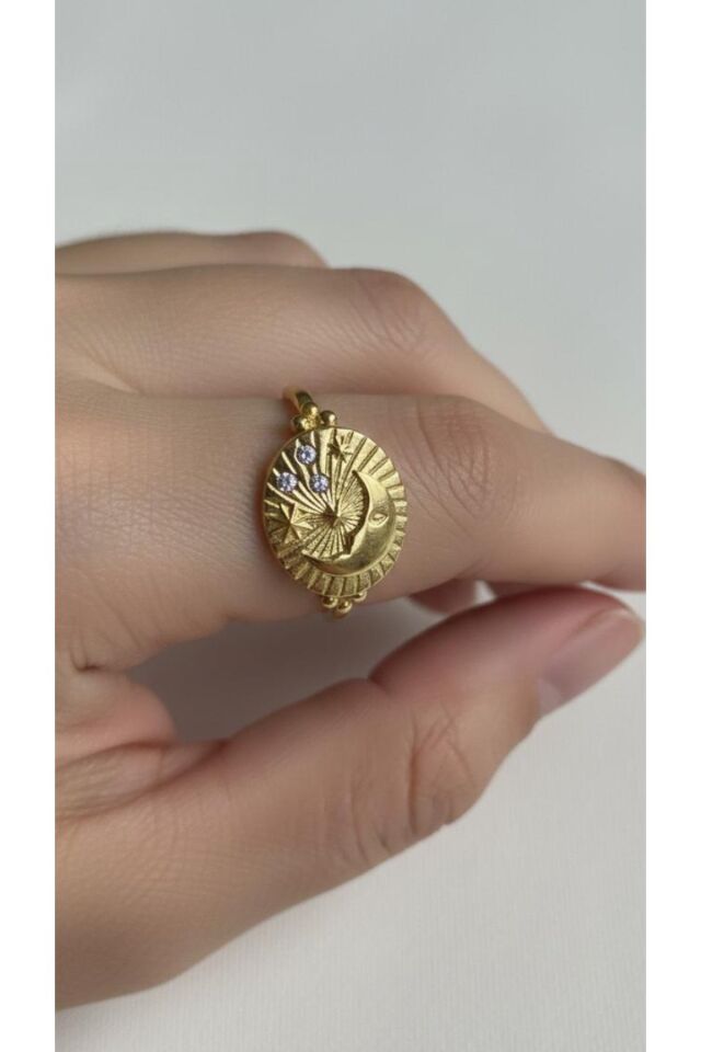 Taşlı Ay ve Yıldız Yüzük