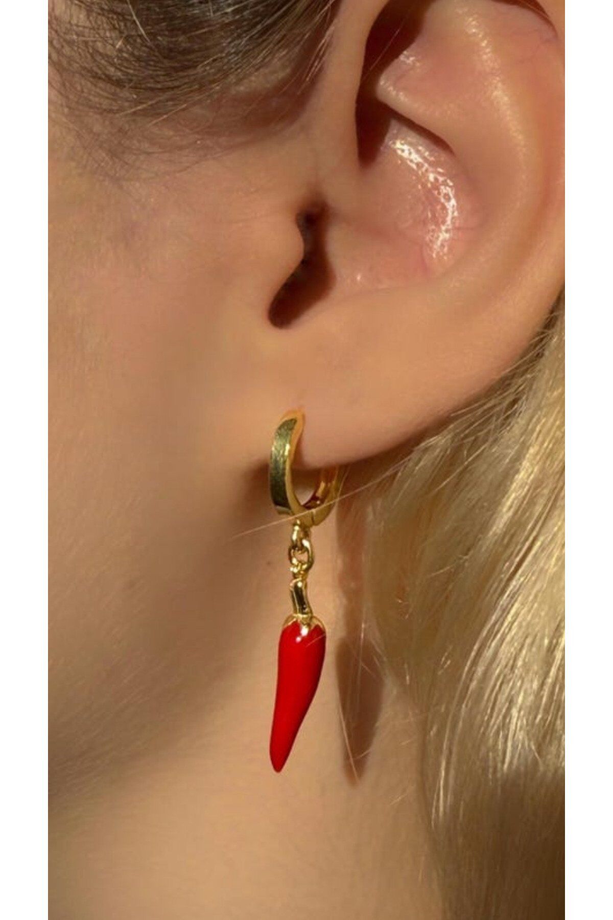 Kırmızı Biber Küpe