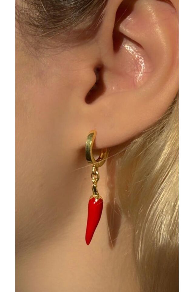 Kırmızı Biber Küpe