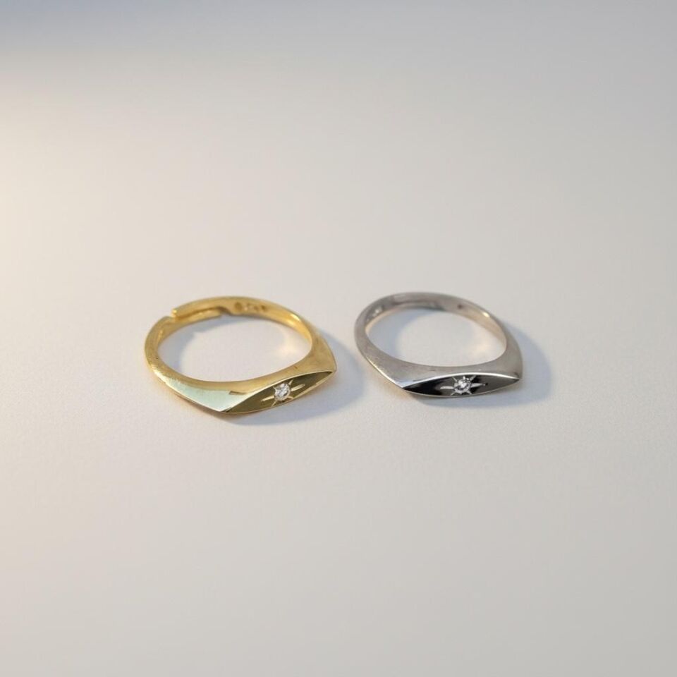 Kutup Yıldızı Minimal Yüzük