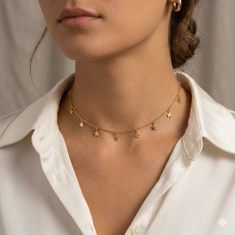 Yıldız Choker Kolye