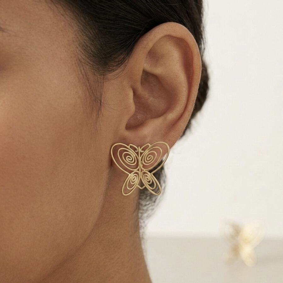 Gümüş Koza Küpesi