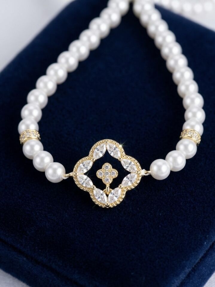 İncili Yonca bileklik