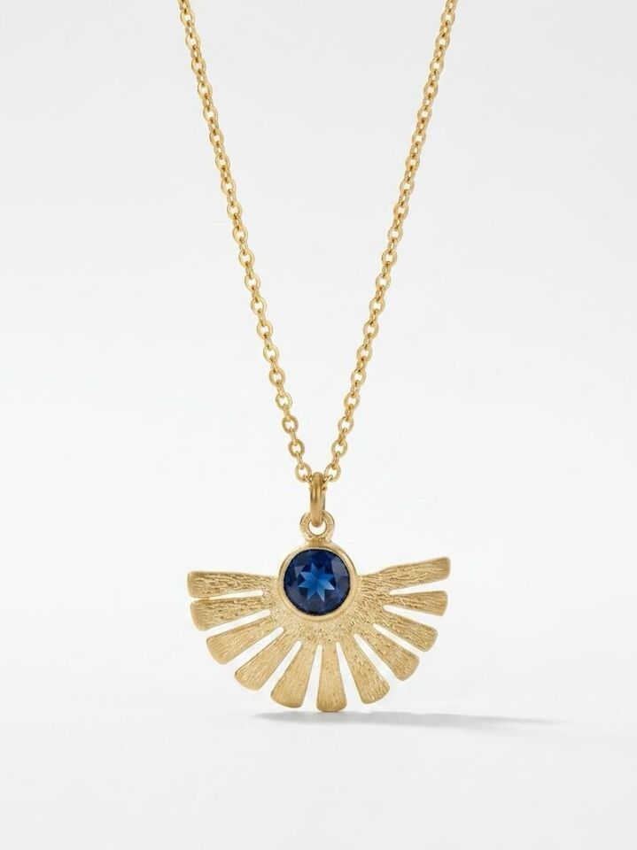 Nova Blue Taşlı Kolye