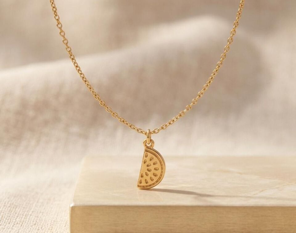 Gold Karpuz Kolye
