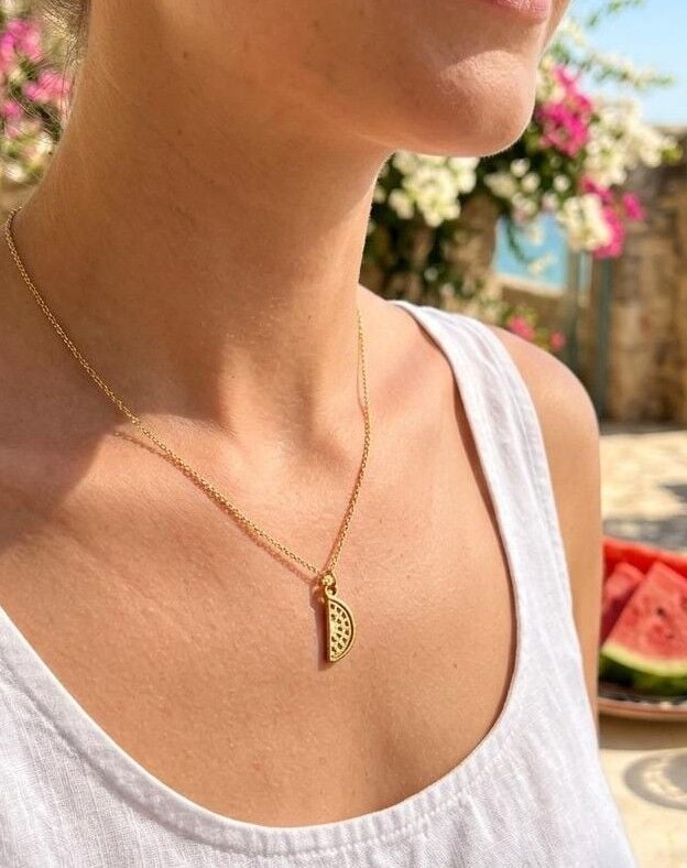 Gold Karpuz Kolye